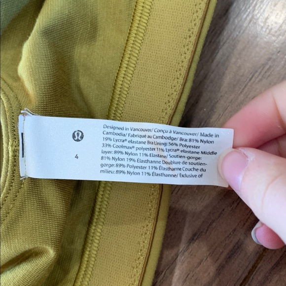 Women's Lululemon Nulu Cross-Front Yoga Light Support Sports Bra Auric Gold 4 - Picture 7 of 8